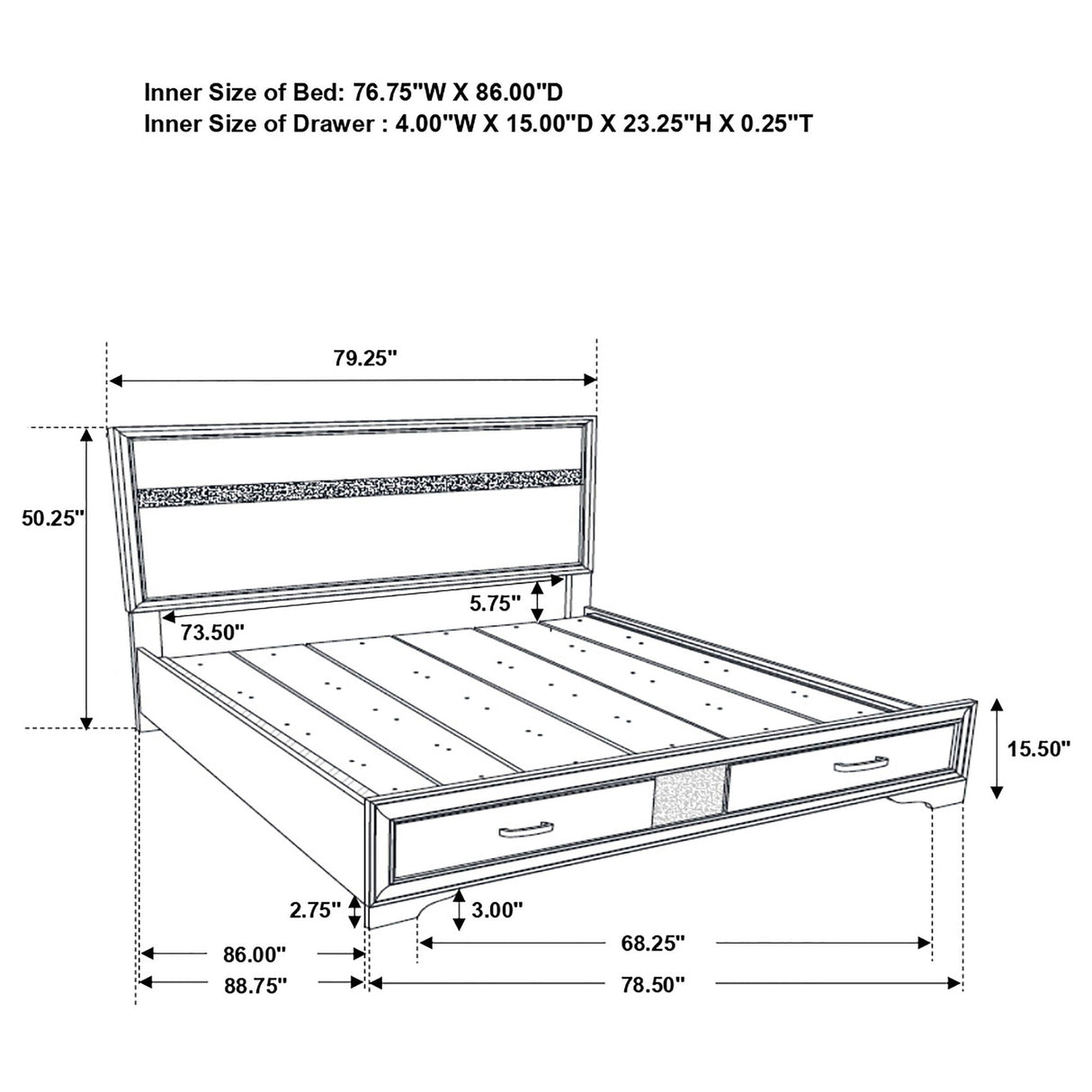Corbin - Glittering Bedroom Set