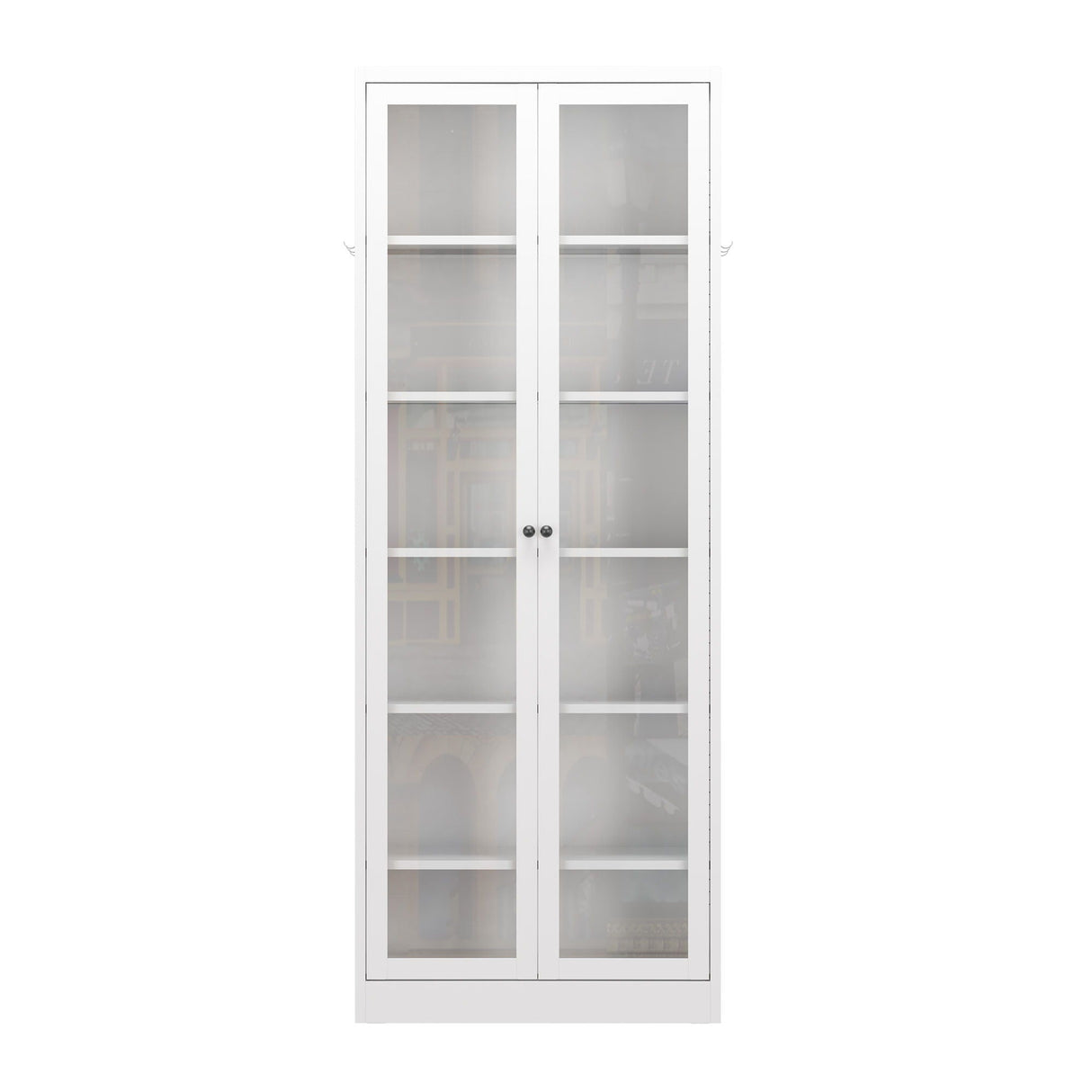 Industrial Metal Kitchen Pantry Cabinet With Adjustable Shelves - White