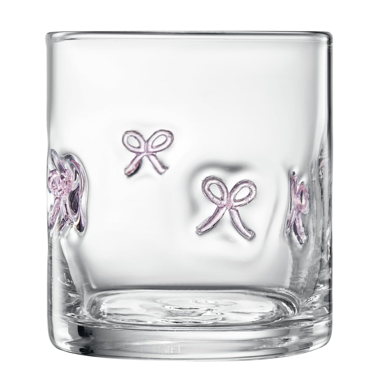 Khen Bowtie Tumblers Set Stylish Break Resistant Acrylic Drinkware for Cocktail Wedding Gift Use - Set of 2 Pink