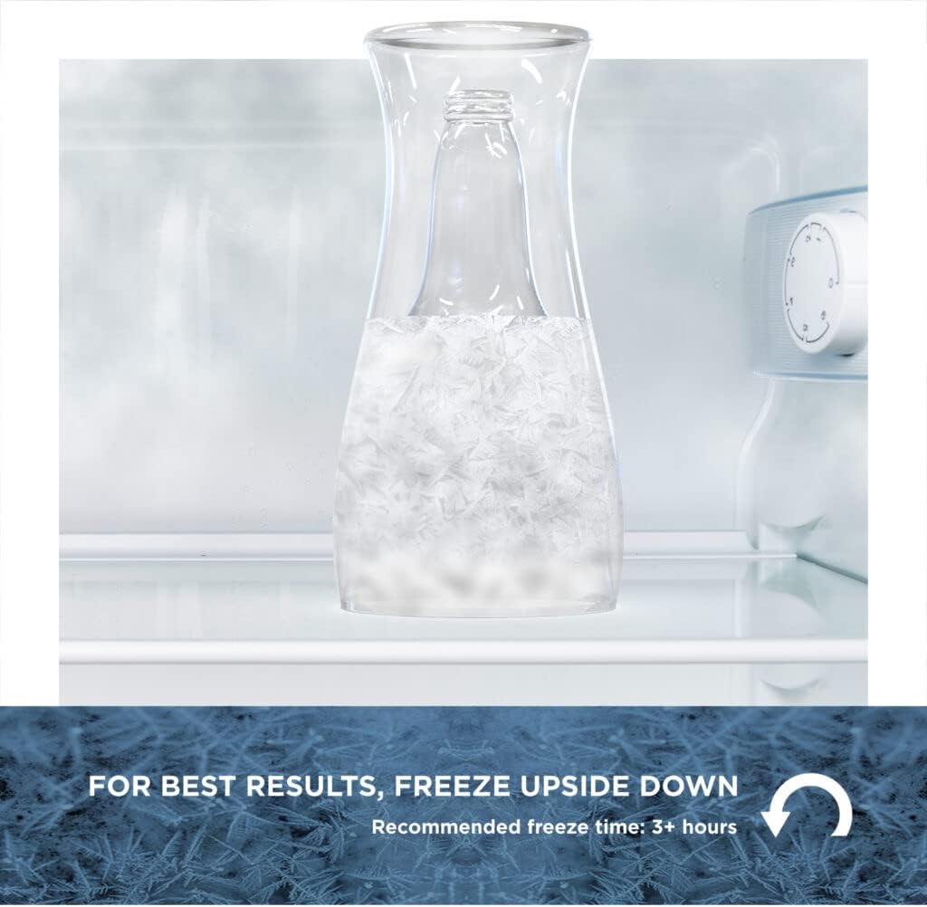 Funny Freezer Glass Gift for Dad for Birthday/Christmas (Freezable Ice Liquid-Gel) Chiller Cooling Cup - Upside Down Beer Bottle Best Dad Ever (Gift Boxed)