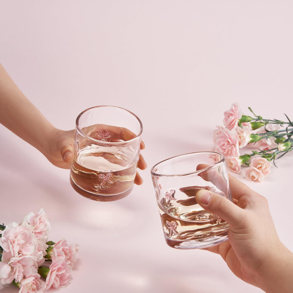 Khen-Bowtie-Tumblers-Set-Stylish-Break-Resistant-Acrylic-Drinkware-for-Cocktail-Wedding-Gift-Use-Set-of-2-Pink-