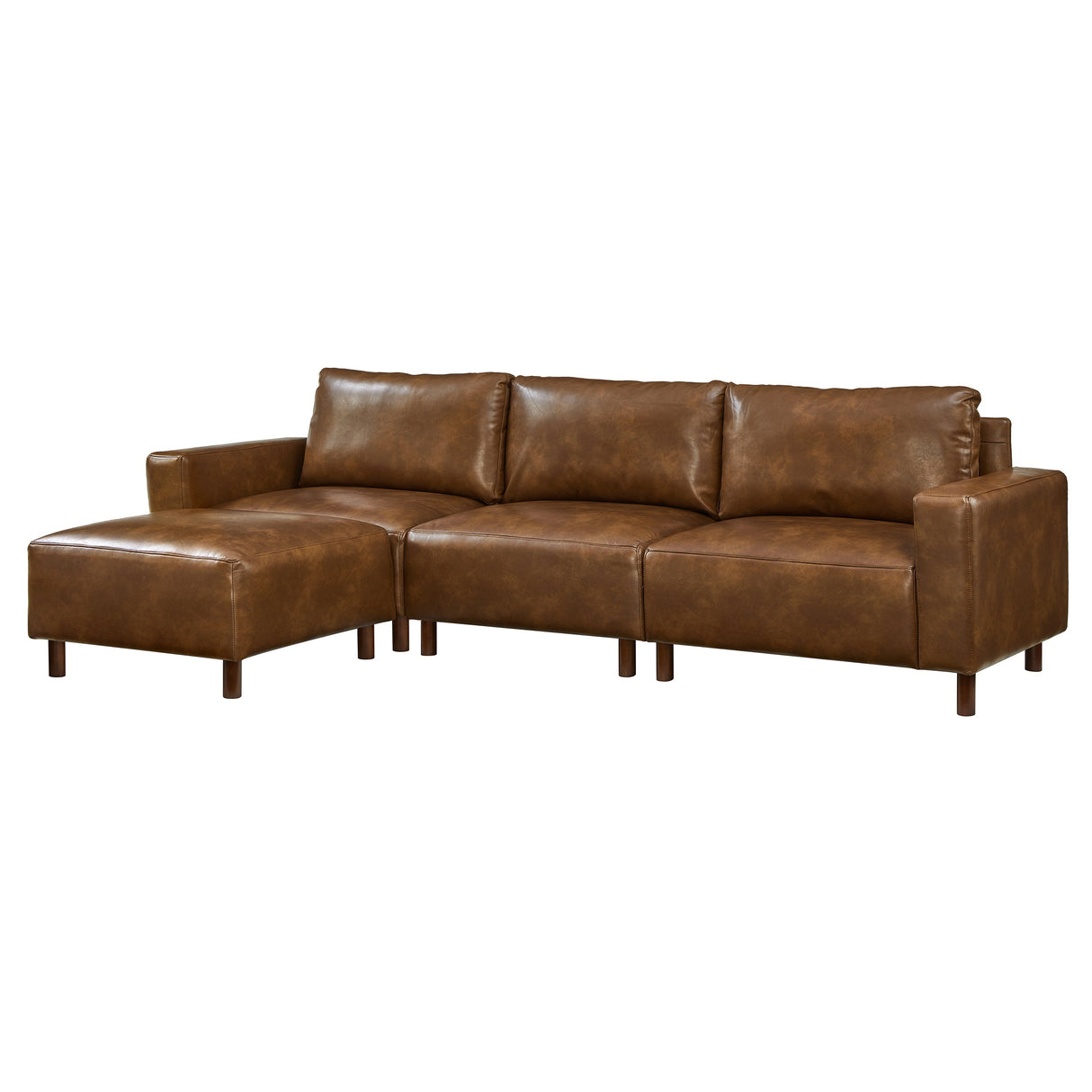 Modern Luxury Sectional Sofa with Convertible Ottoman