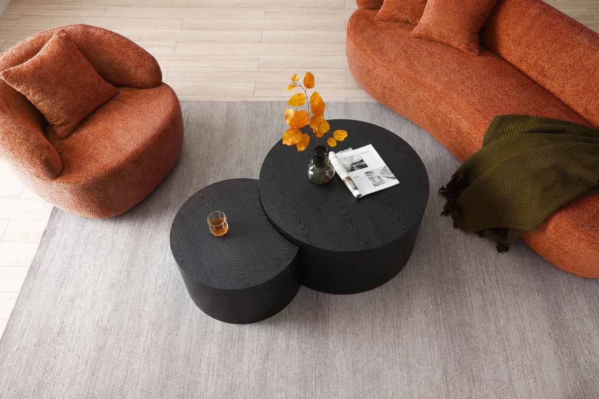 360° Swivel Mid Century Modern Curved Sofa - 1 Seat Orange