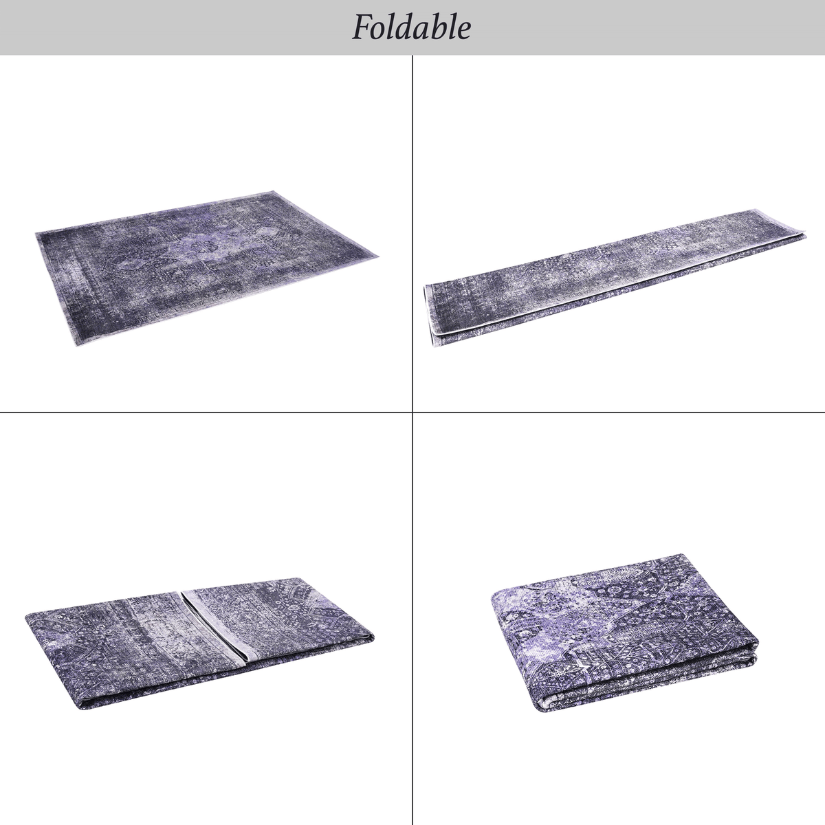 MAVAL Anthracite Washable Rug 2'6" x 10' Runner Rug