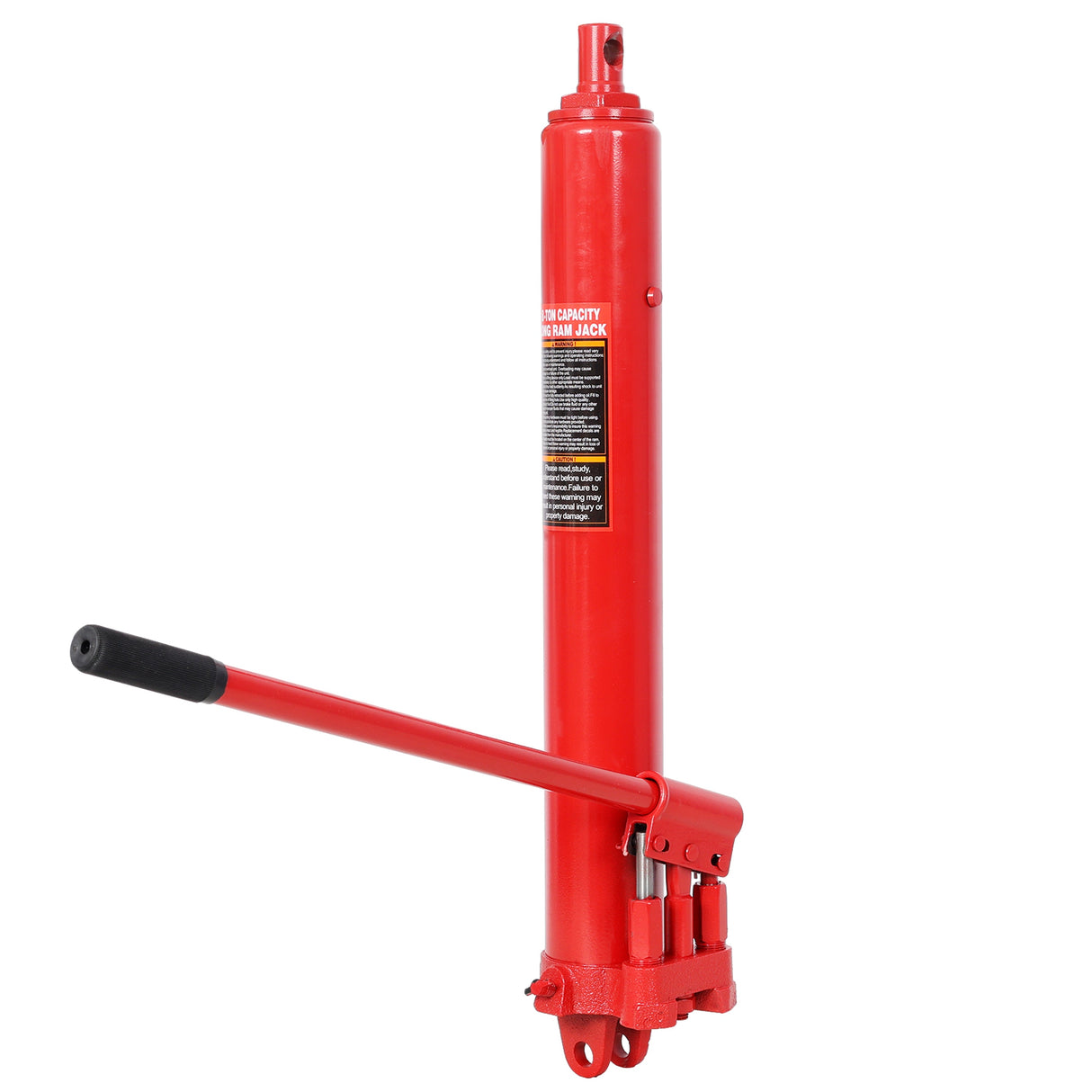 8 Ton Hydraulic Long Ram Jack - Dual Double Piston Pump, Clevis Base