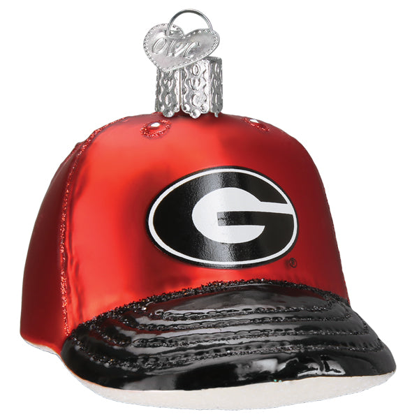 Georgia Baseball Cap Christmas Ornament