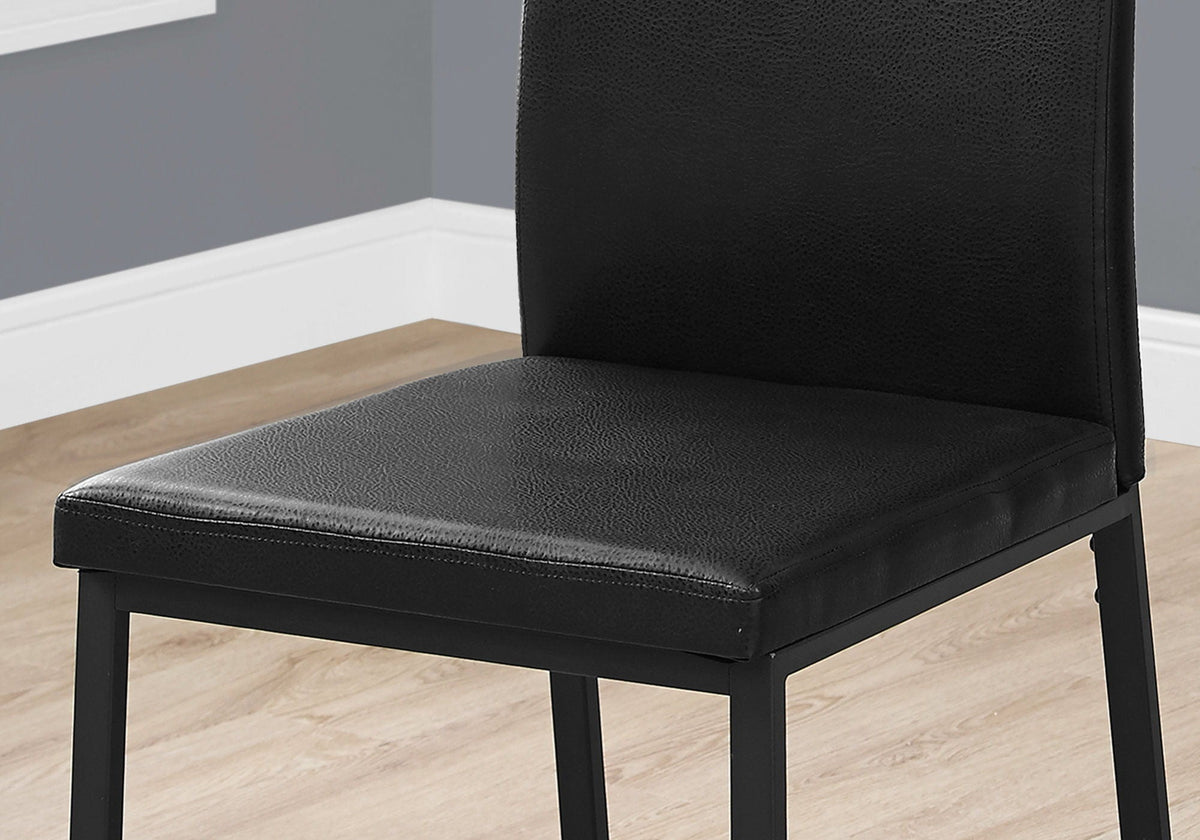 Dining Chair Side Upholstered Set of 2 - Black