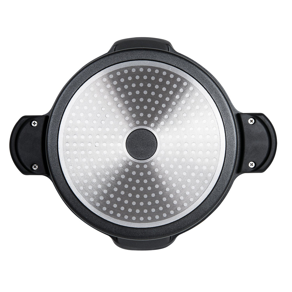 MASTERPAN Nonstick Stock & Pasta Pot With Glass Lid Strainer, 5 QT., 9" (23cm)
