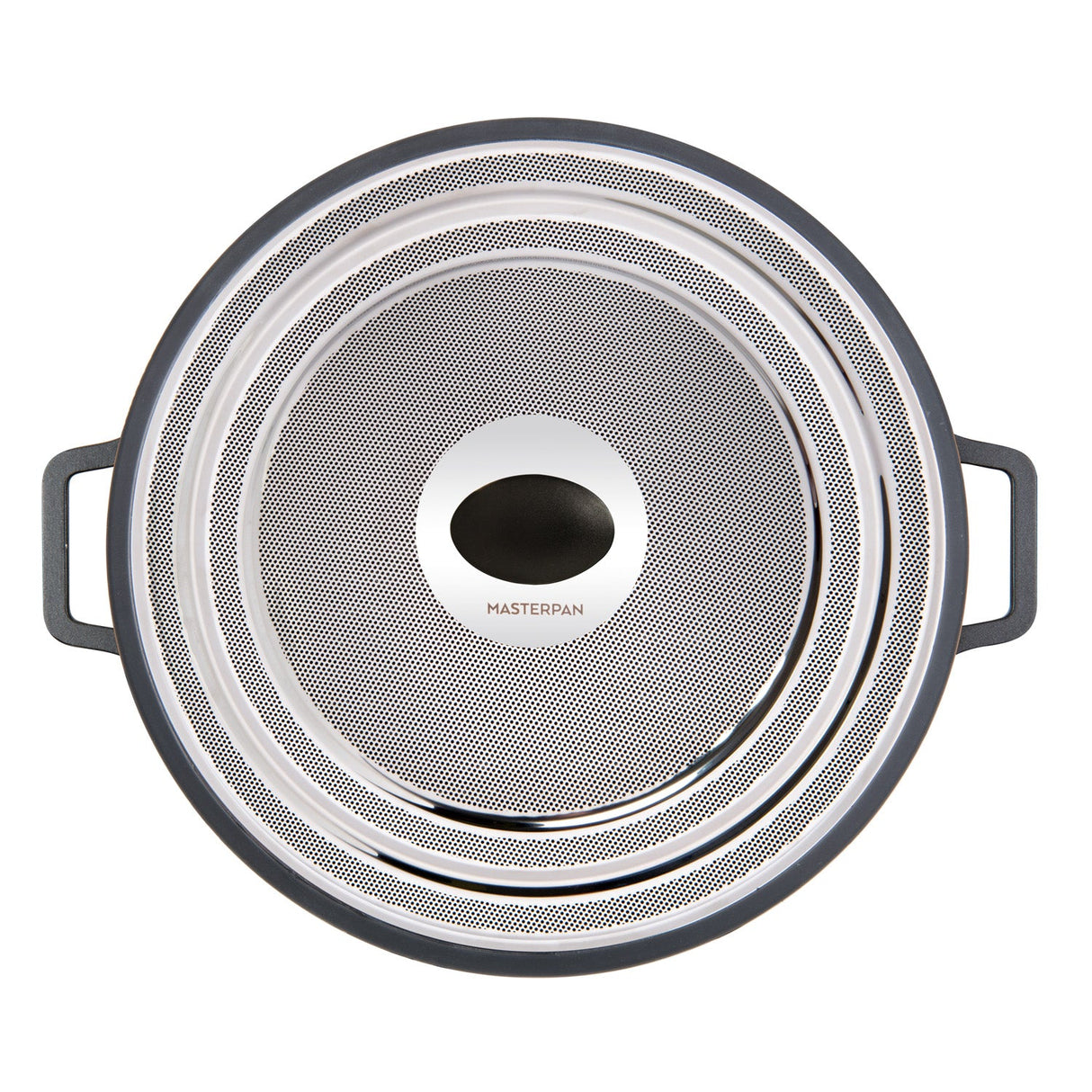 MASTERPAN Nonstick Stovetop Oven Grill Pan & Stainless Steel Lid, Black 12" (30cm)