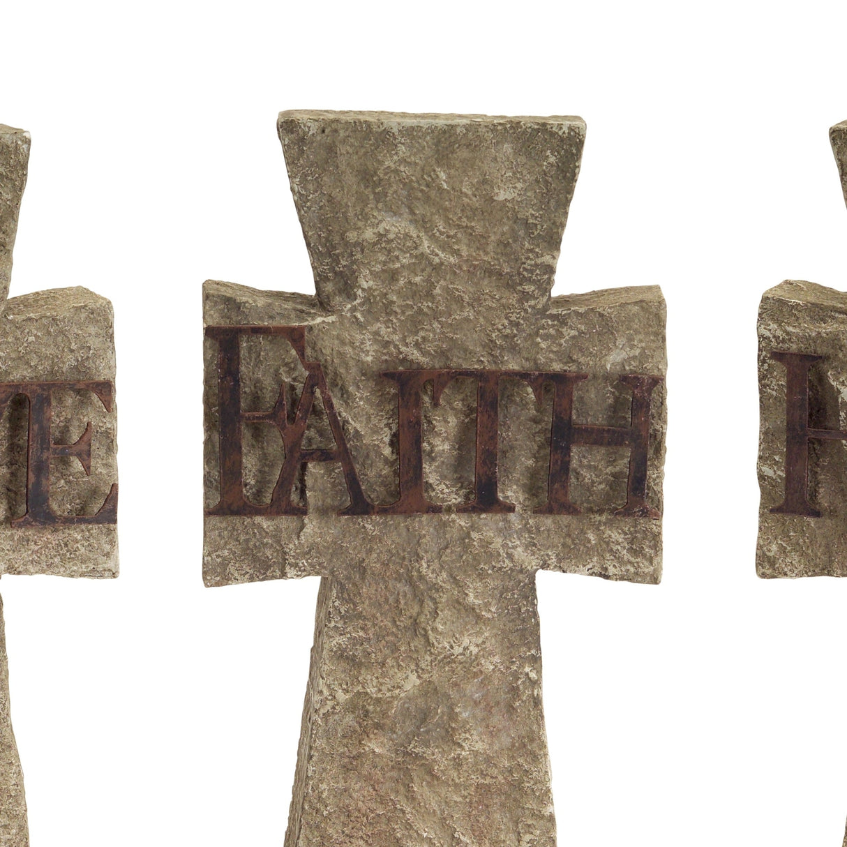 Stone Tabletop Sentiment Cross (Set of 3)