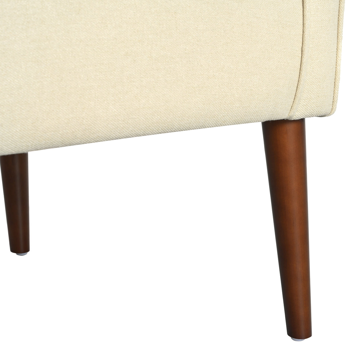 Modern Club Chair with Button-Tufted Back & Tonal Piping