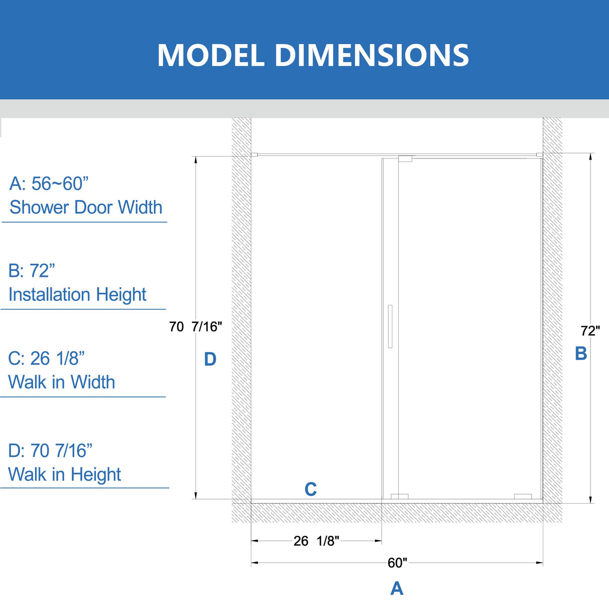 Semi-Frameless Sliding Shower Door