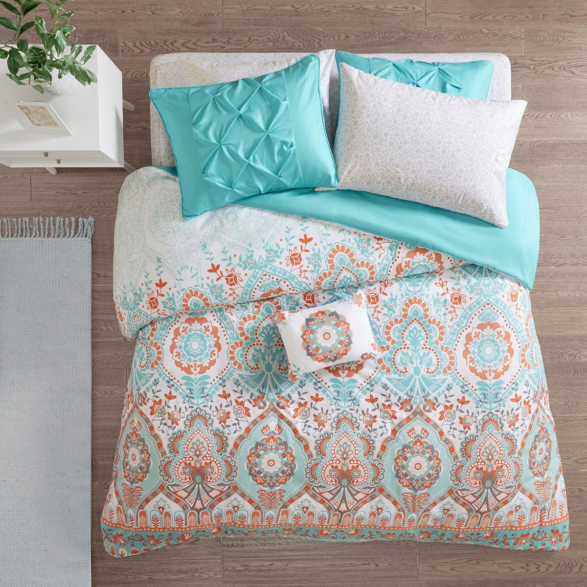 Twin XL Boho Comforter Set with Bed Sheets