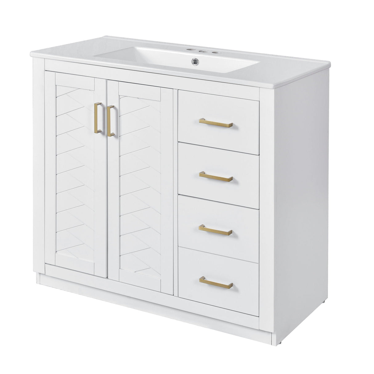Bathroom Vanity With Sink Combo, Storage Cabinet