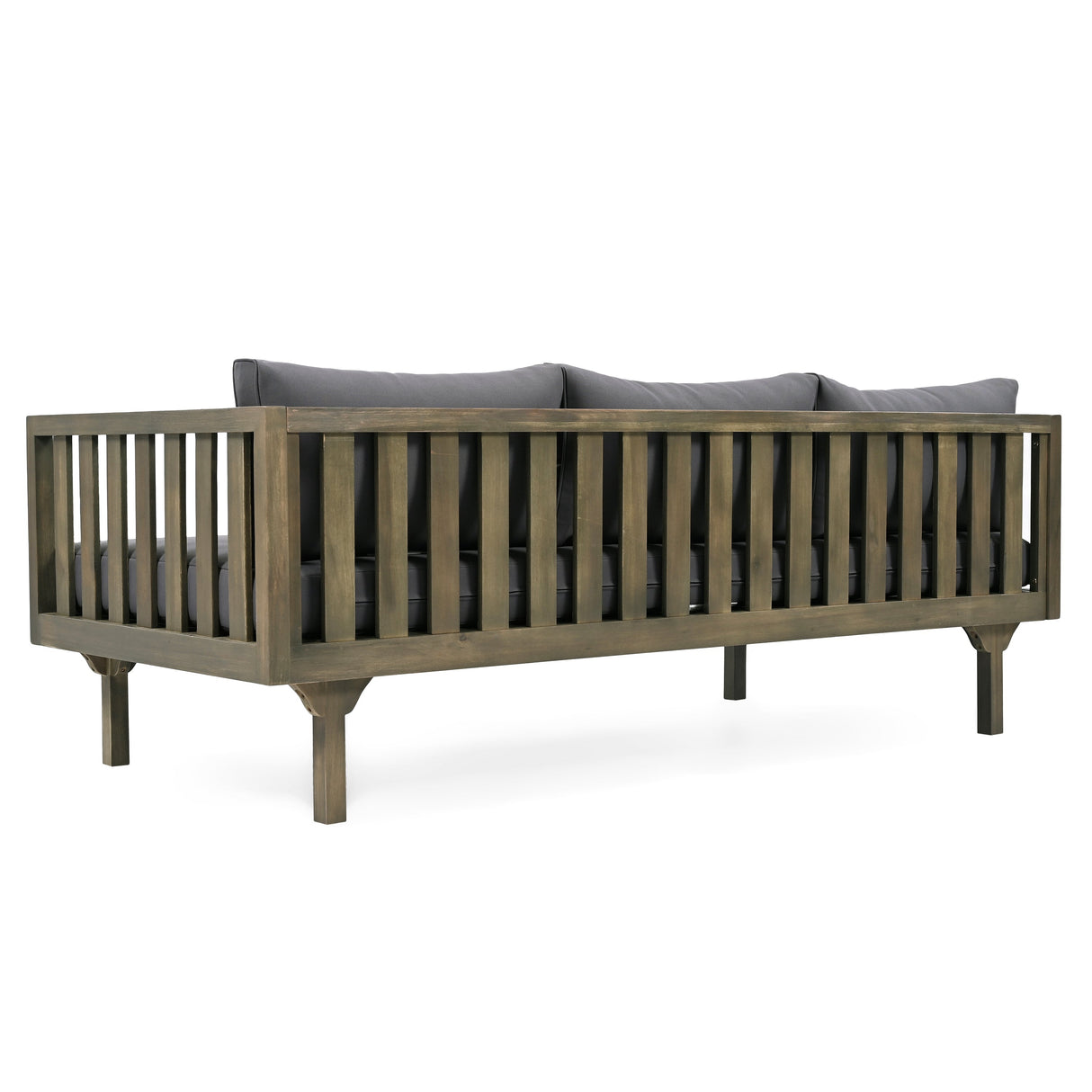 Claremont 3 Seater Daybed with Slat Paneling and Water-Resistant Cushions