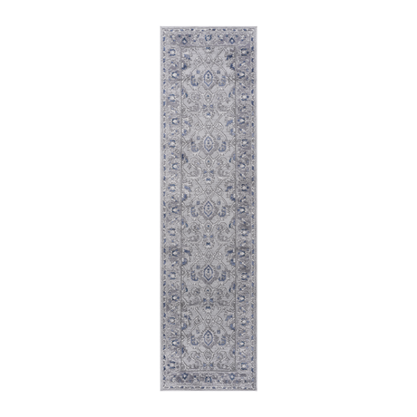 NAAR MARFI Collection 2X8 Grey/Blue/Oriental Non-Shedding and Stain Resistant Area Rug