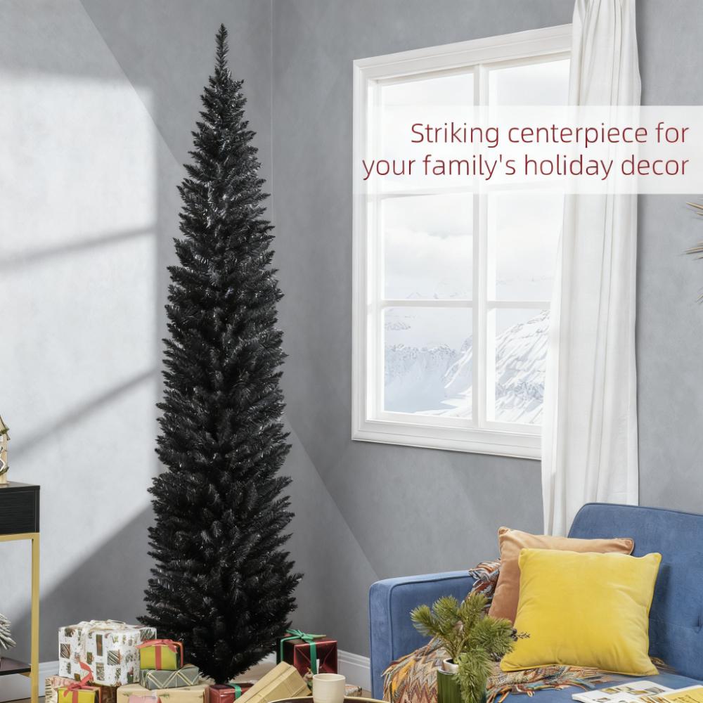Classic Pencil Christmas Tree with Easy Setup - 8ft Tall