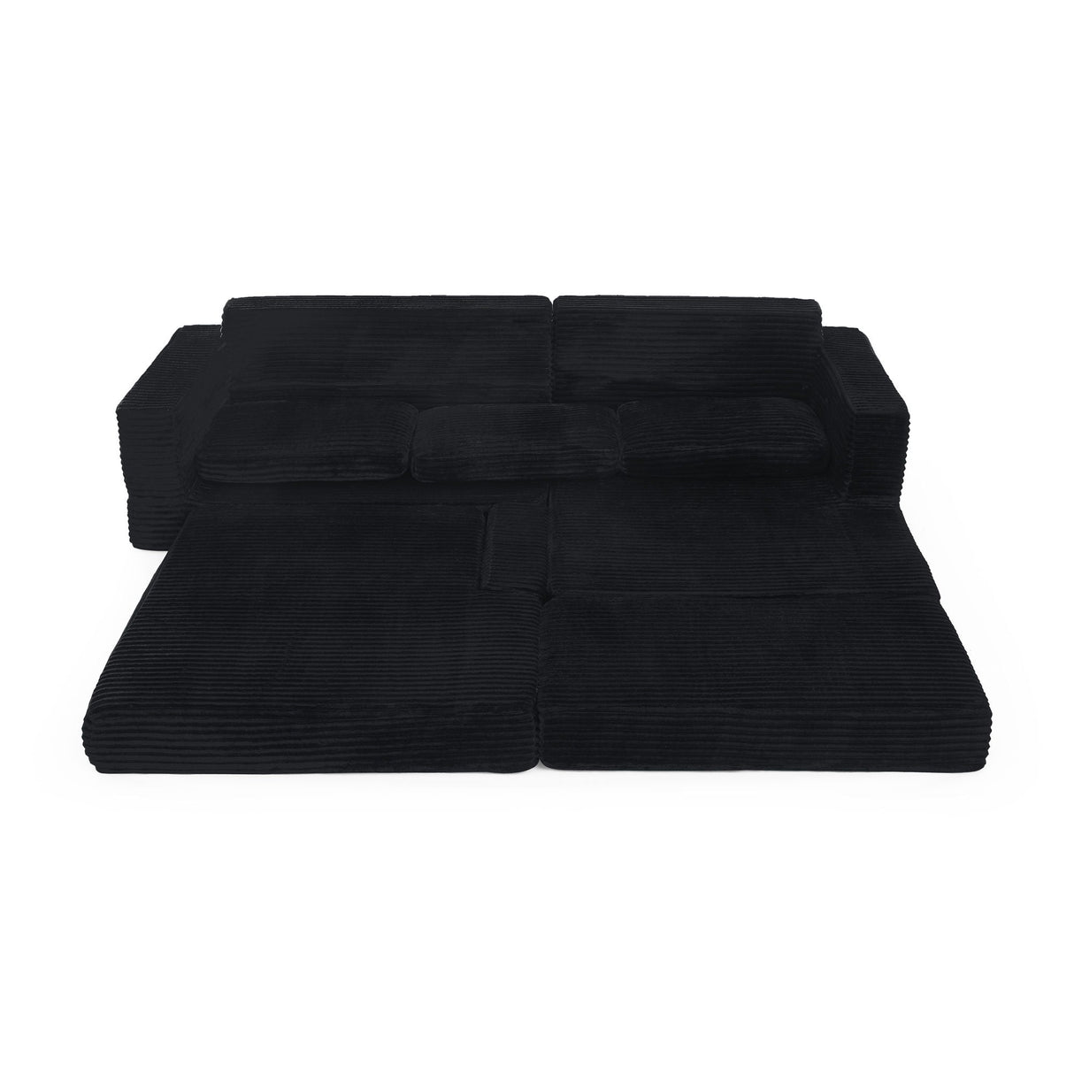Modern Minimalist L Shape Modular Sectional Sofa, Couch