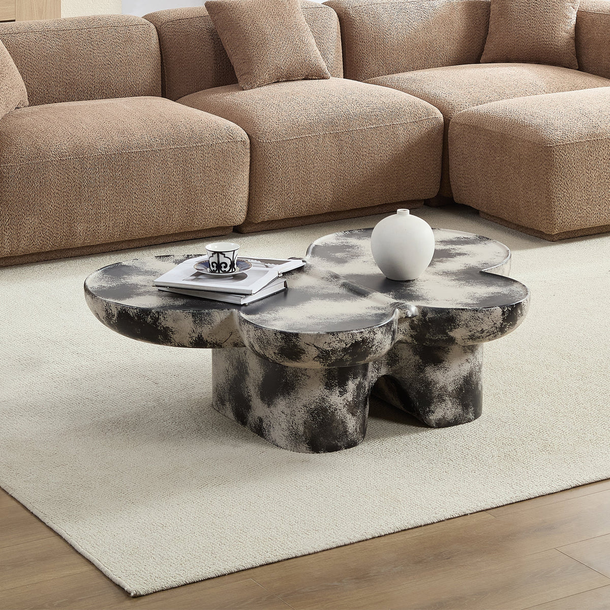Butterfly Design Style Coffee Table – Imitation