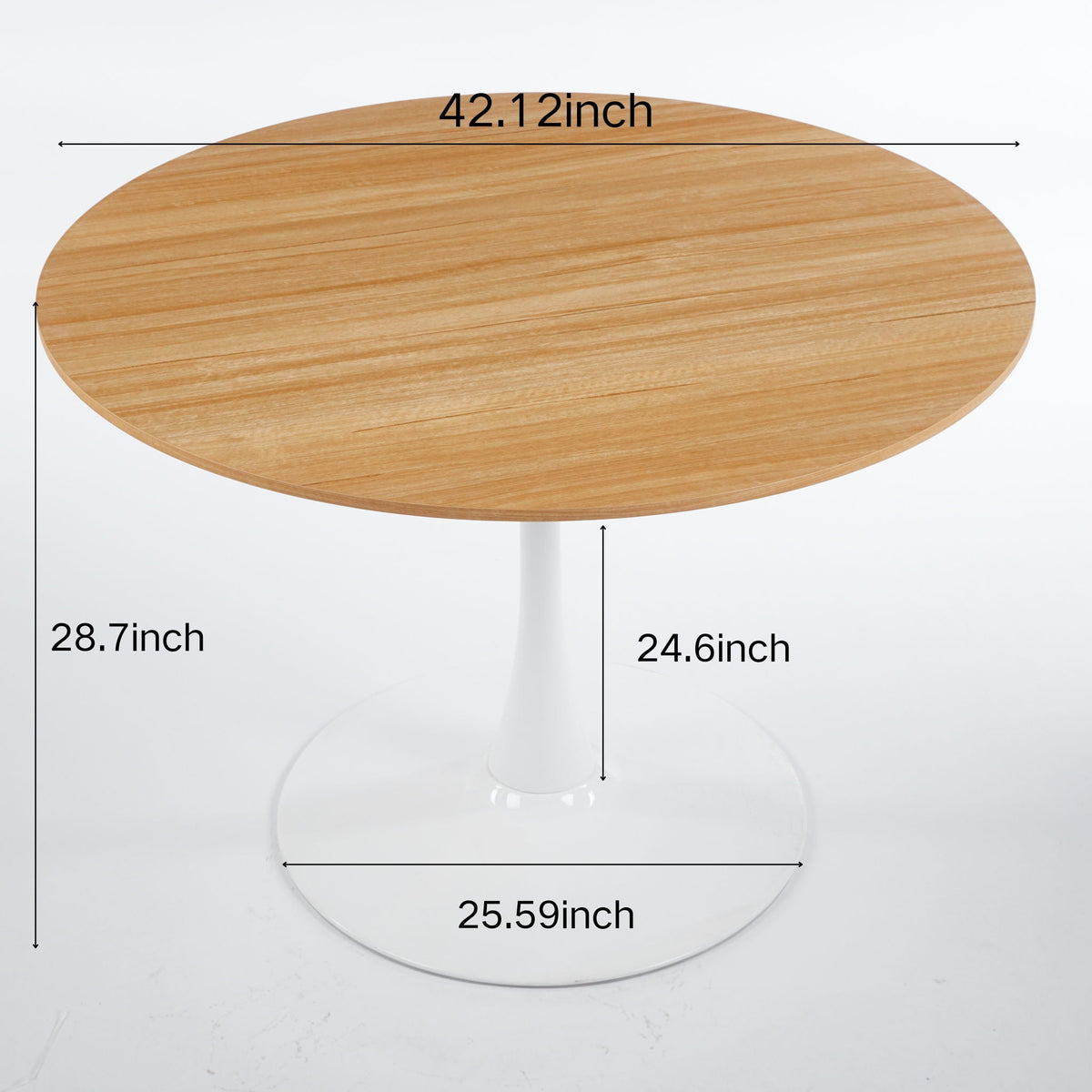 Mid-Century Tulip Dining Table With Round Top