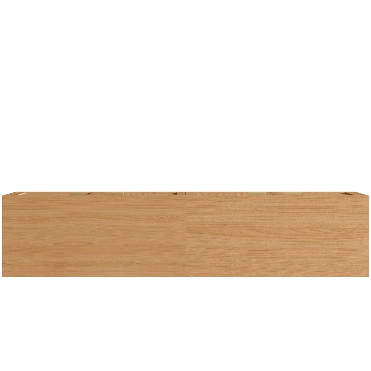 TV Stand With Storage & Cable Holes - Natural Wood