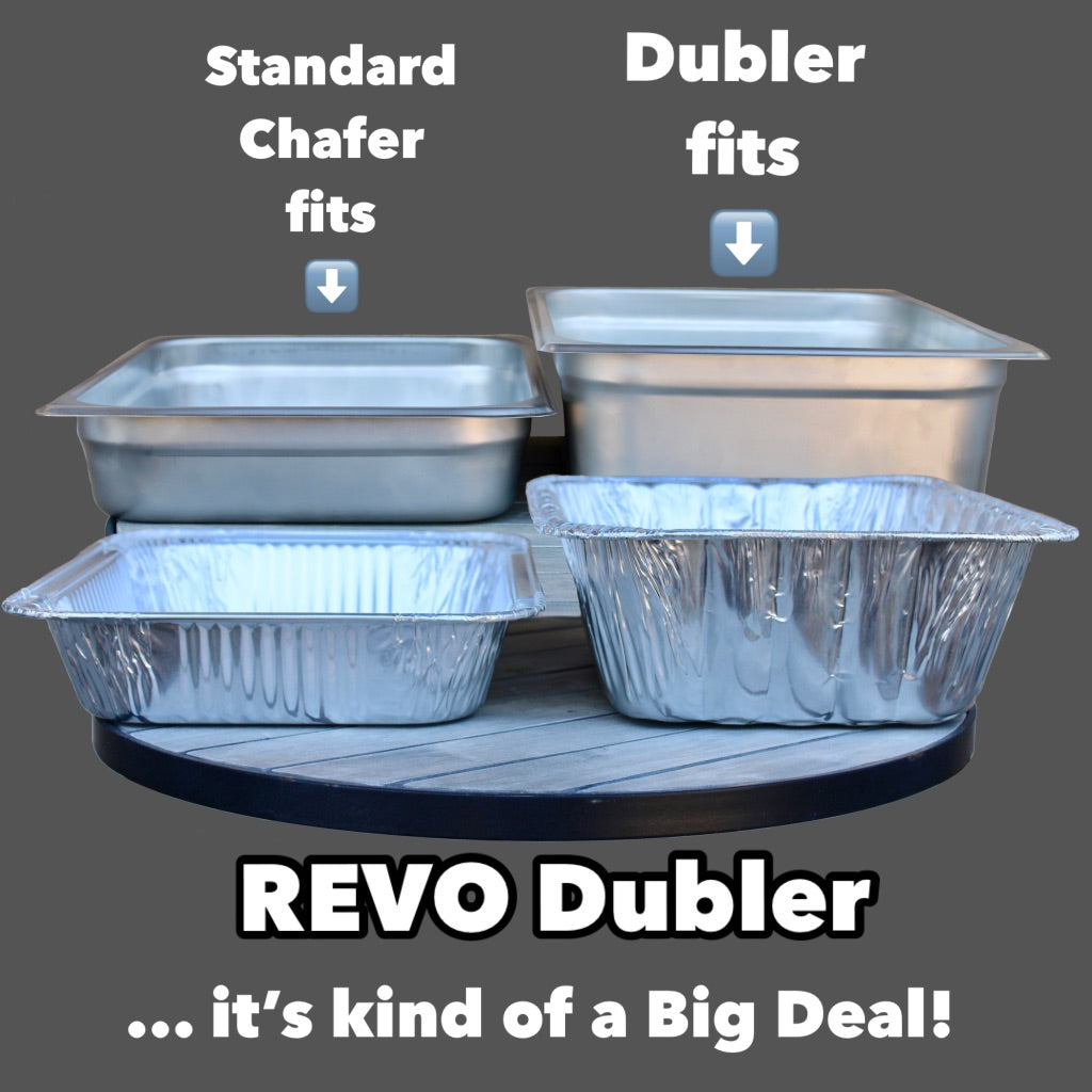 REVO HALF Size Pan Set | Stainless Steel 2.5" deep | Two 1/2 Size food pans