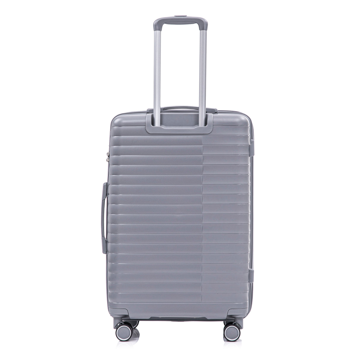 4-Piece PP Spinner Wheel Luggage Set with Cosmetic Case, Light Gray
