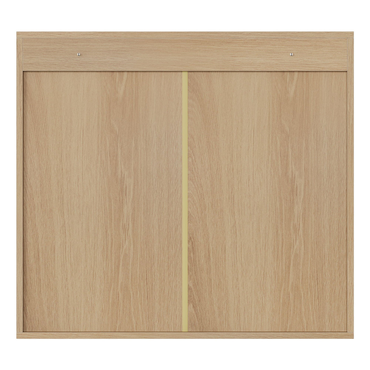 Wall Mounted Bathroom Cabinet With Double Doors And Vertical Grooved Design For Bathrooms - Oak