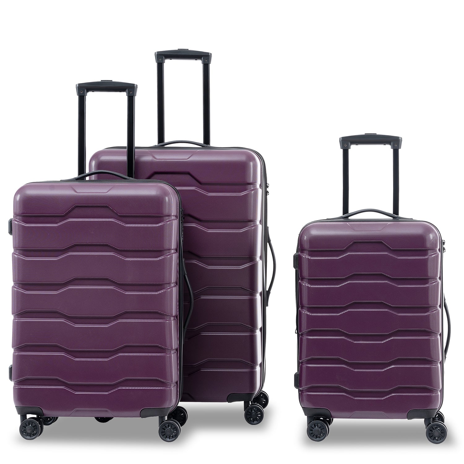 Luggage-Sets--Expandable--3-Piece-Sets-with-Spinner-Wheels-Lightweight-TSA-Lock-(20/24/28),DEEP-PURPLE-Travel