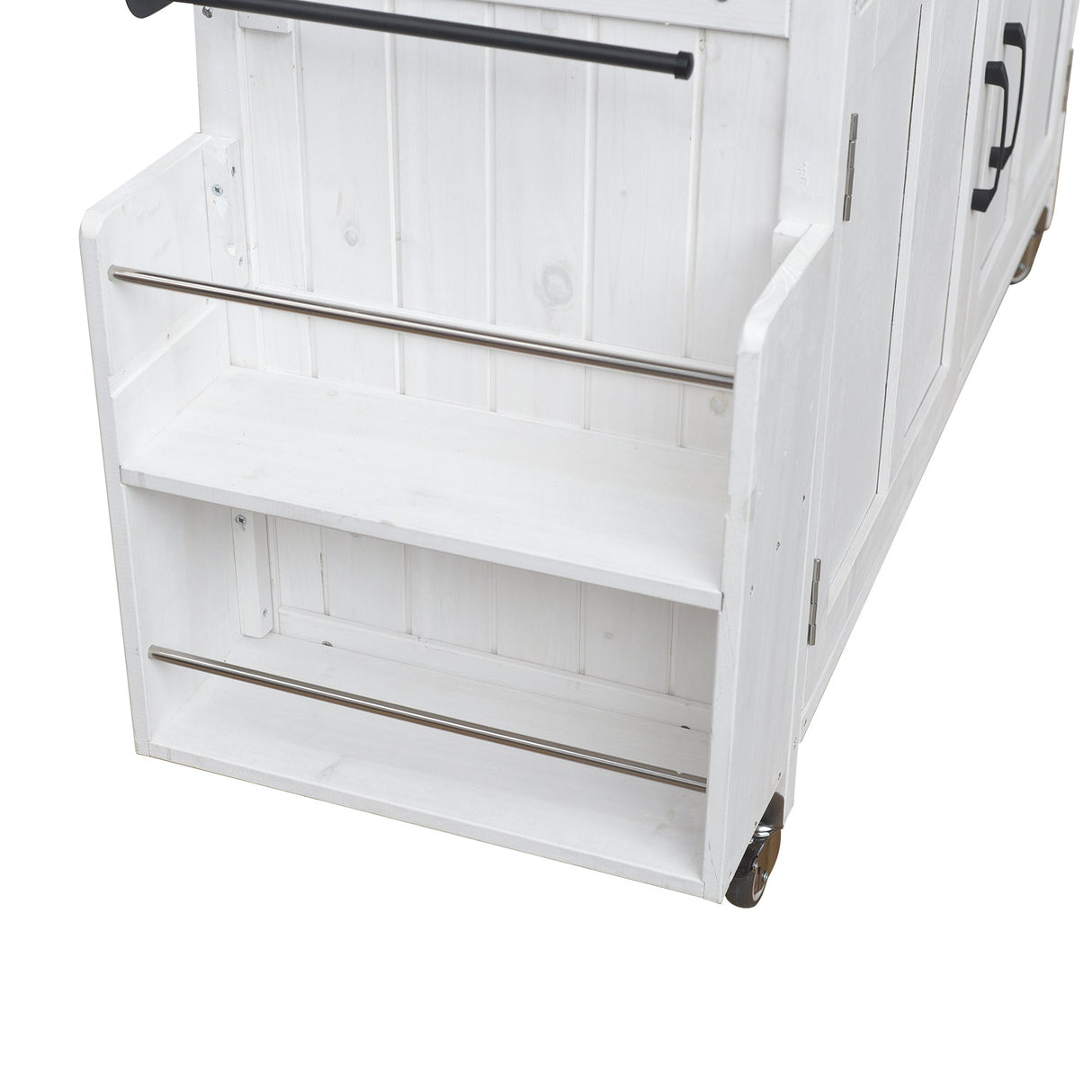 Foldable Outdoor Kitchen Island Patio Cart with Storage