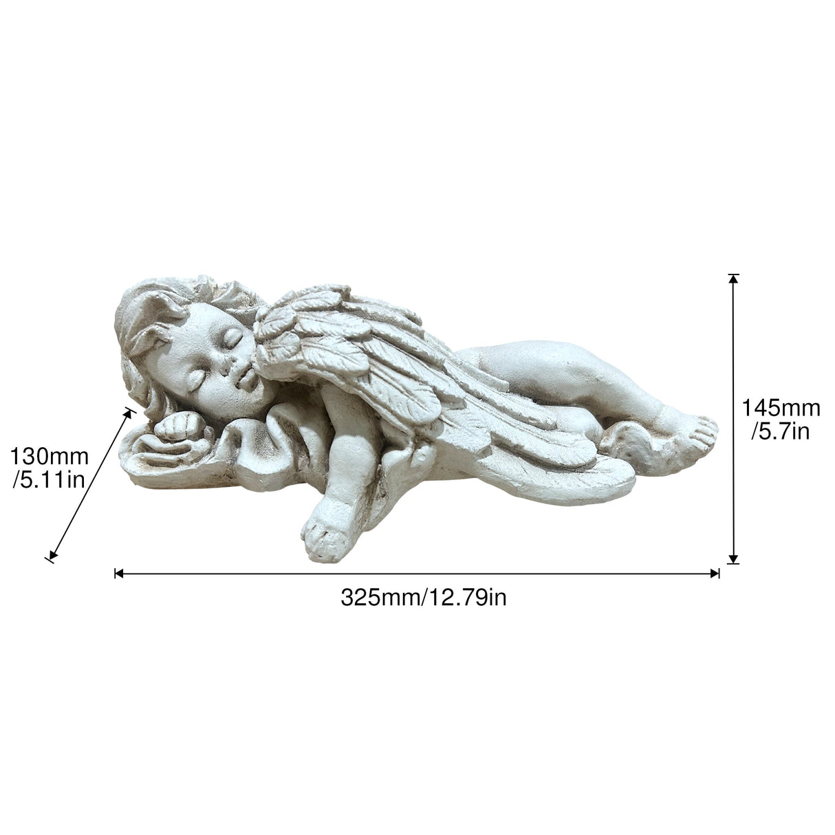 Magnesium Oxide Lying Angel Statue
