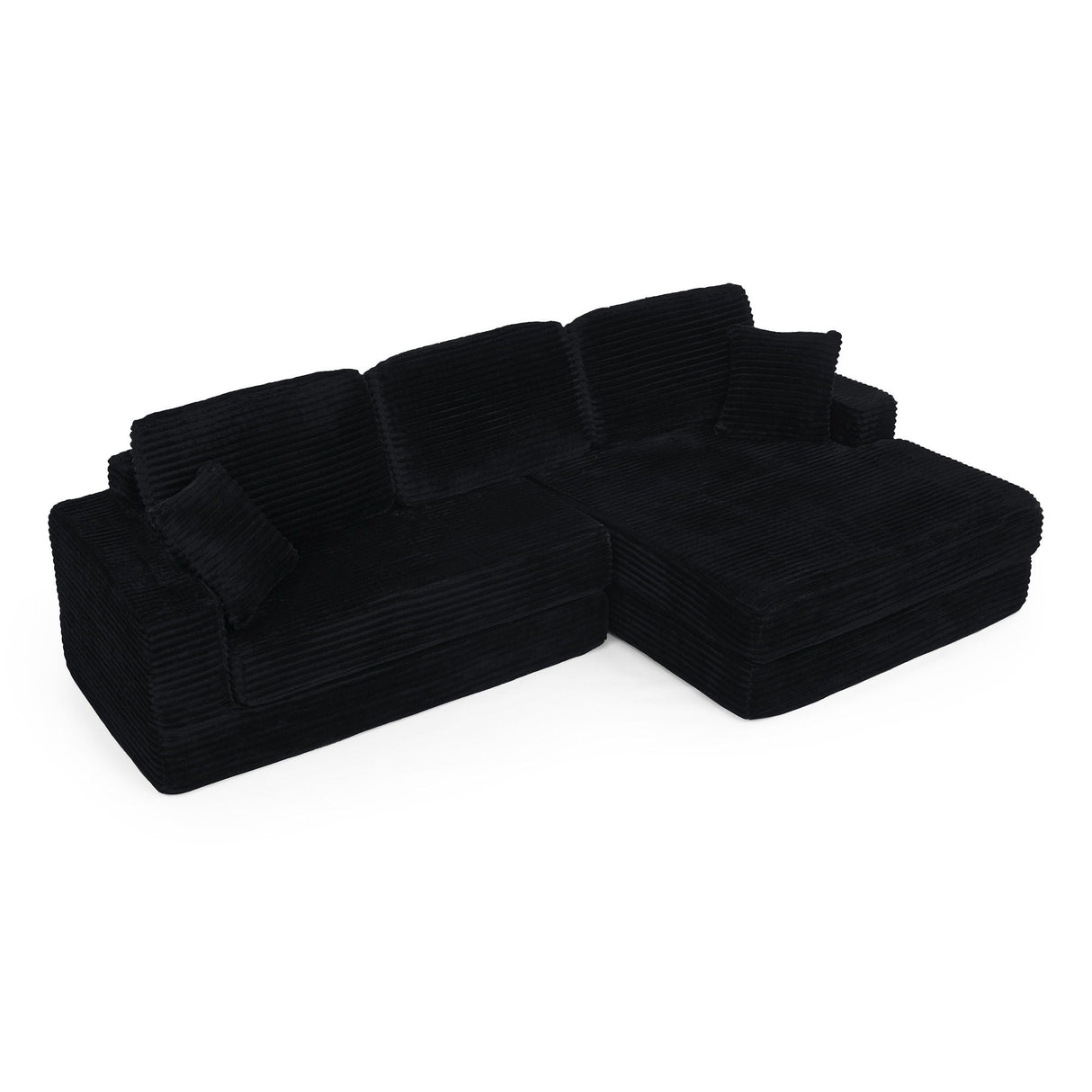 Modern Minimalist L Shape Modular Sectional Sofa, Couch