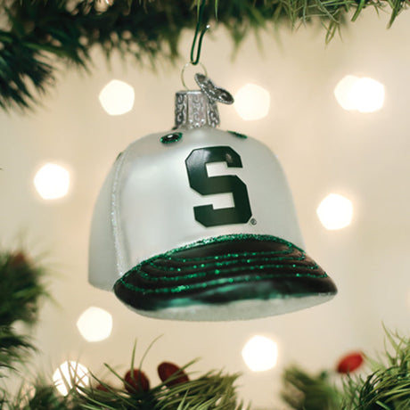 Michigan-State-Baseball-Cap-Ornament-Christmas-Ornaments