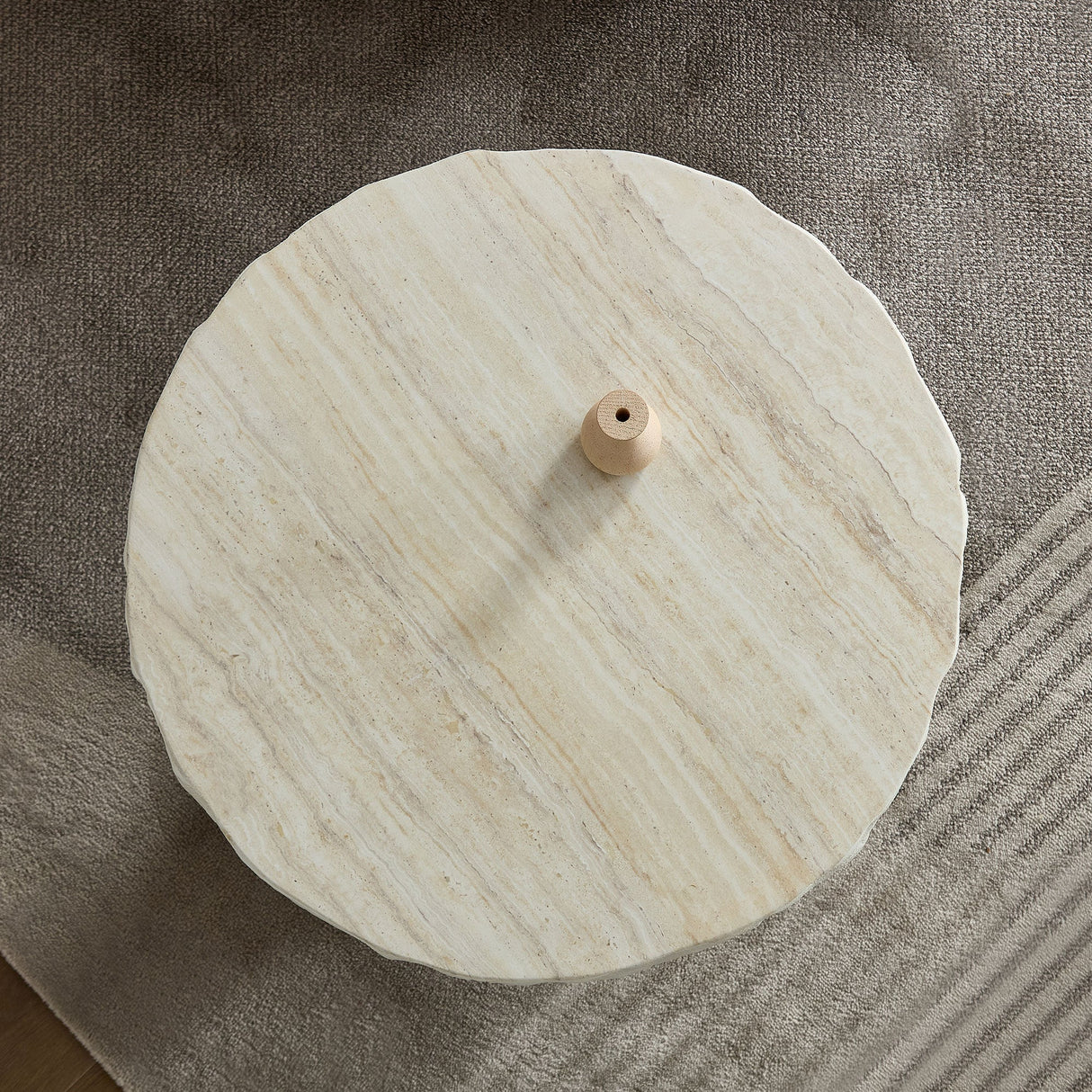 23.82 Inch Faux MARS Textural Patterns Coffee Table