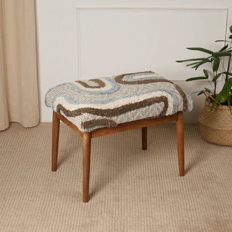 Stylish-Tufted-Upholstered-Stool-with-Wooden-Legs-–-Set-of-2-Elegant-&-Versatile-Seating-for-Living-Room,-Bedroom,-Vanity,-or-Entryway-Durable-&-Comfortable-Accent-Stools-