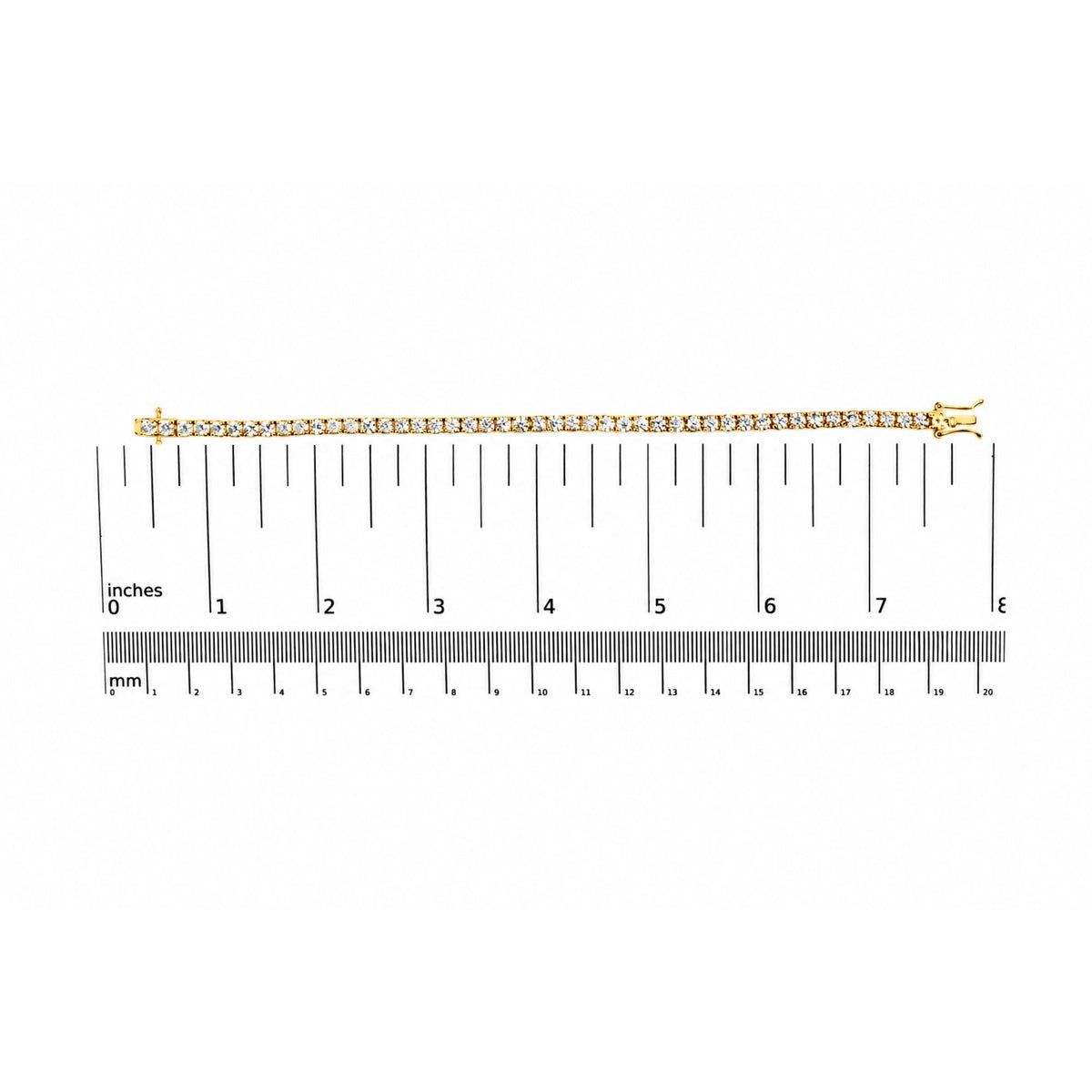14K Gold Lab-Grown Round Diamond Four-Prong Tennis Bracelet