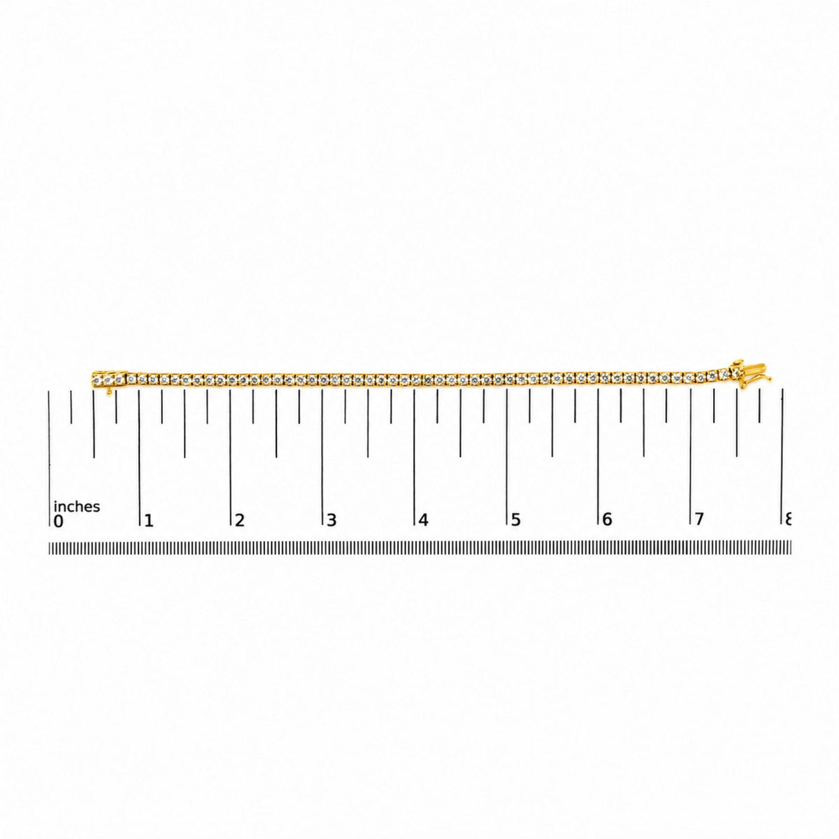 14K Gold Lab-Grown Round Diamond Four-Prong Tennis Bracelet