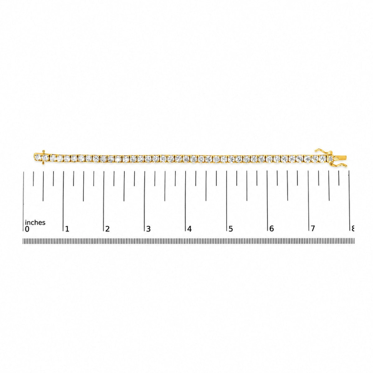 14K Gold Lab-Grown Round Diamond Four-Prong Tennis Bracelet