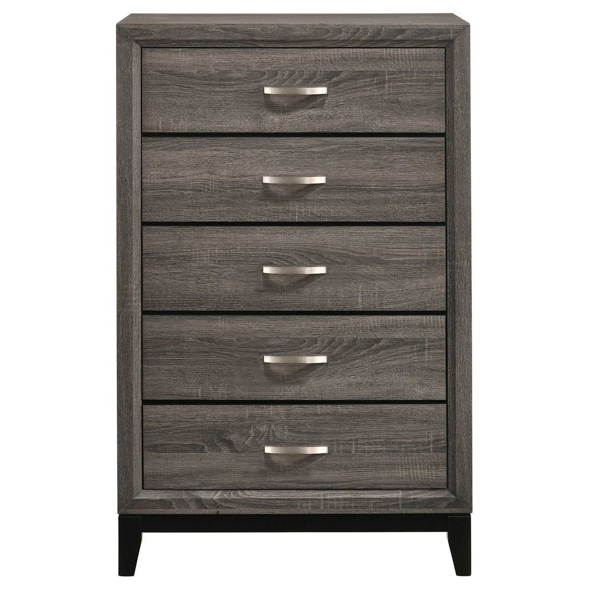 Gregory - 5 Drawer Chest - Smoke Gray