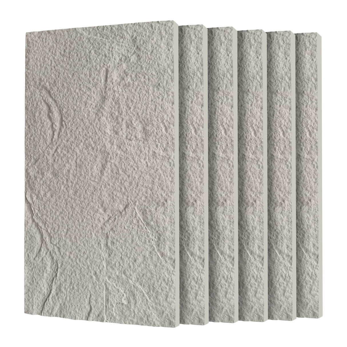 3D Faux Stone Wall Panels - 6 PCS PU Wainscoting