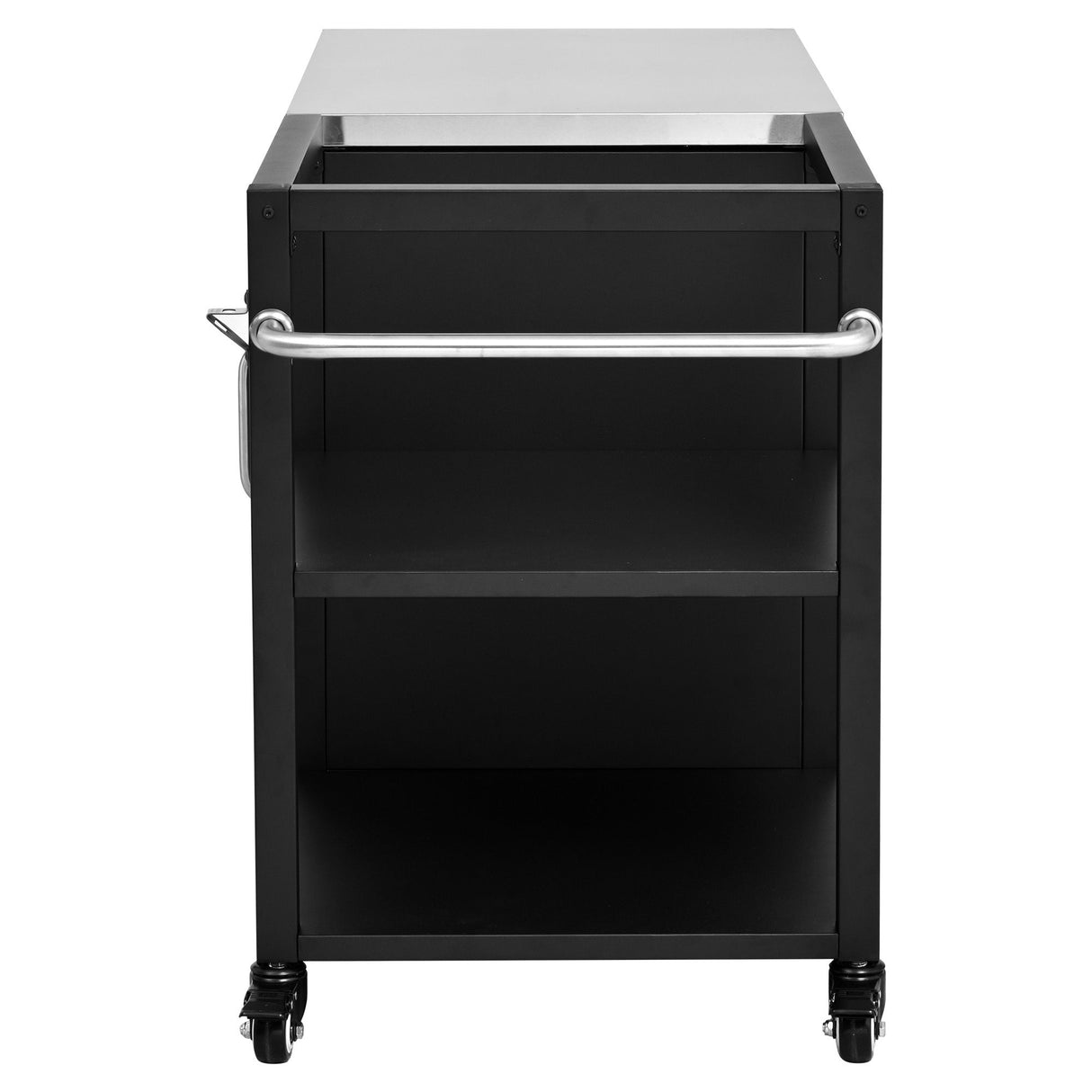 K&K 76.6' Outdoor Grill Cart with Storage Cabinet
