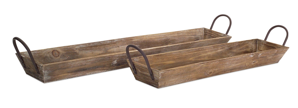 Wooden-Tray-with-Handles-(Set-of-2)-Serving-Trays