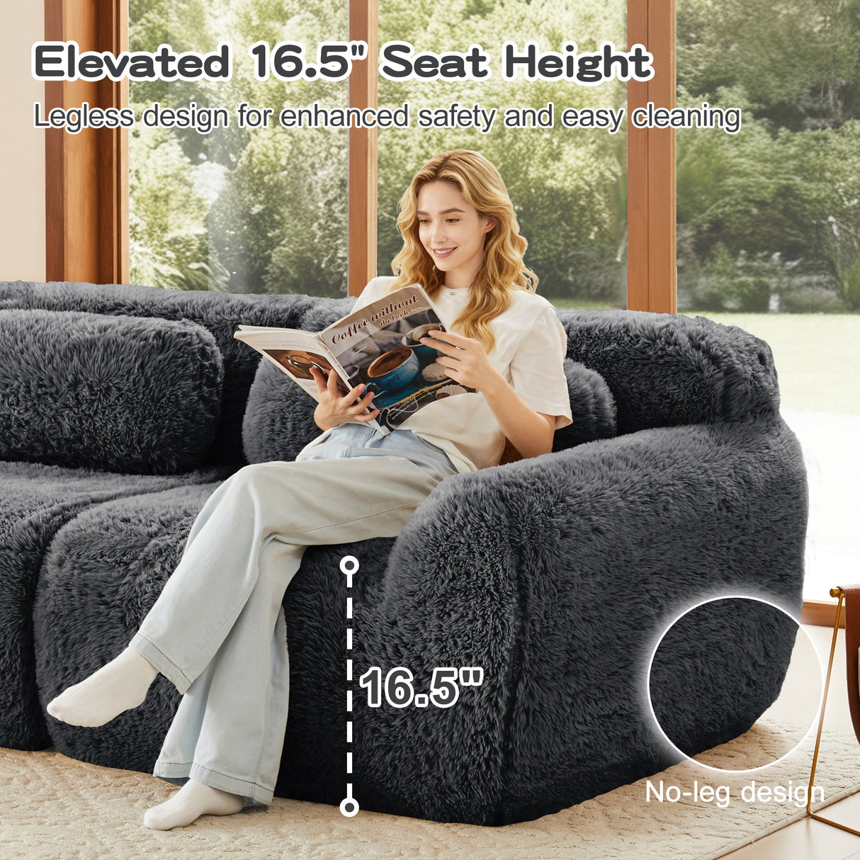 U-Shaped Boneless Sofa