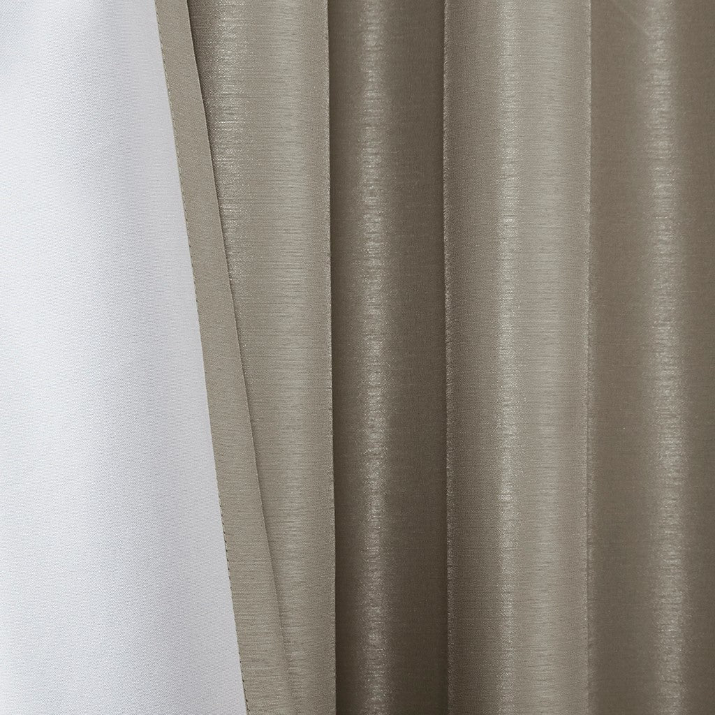 Twist Tab Total Blackout Window Curtain Panel Pewter 50x95