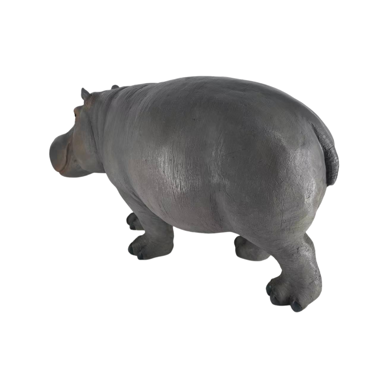 12.6'' Weather Resistant Hippopotamus Garden Statue