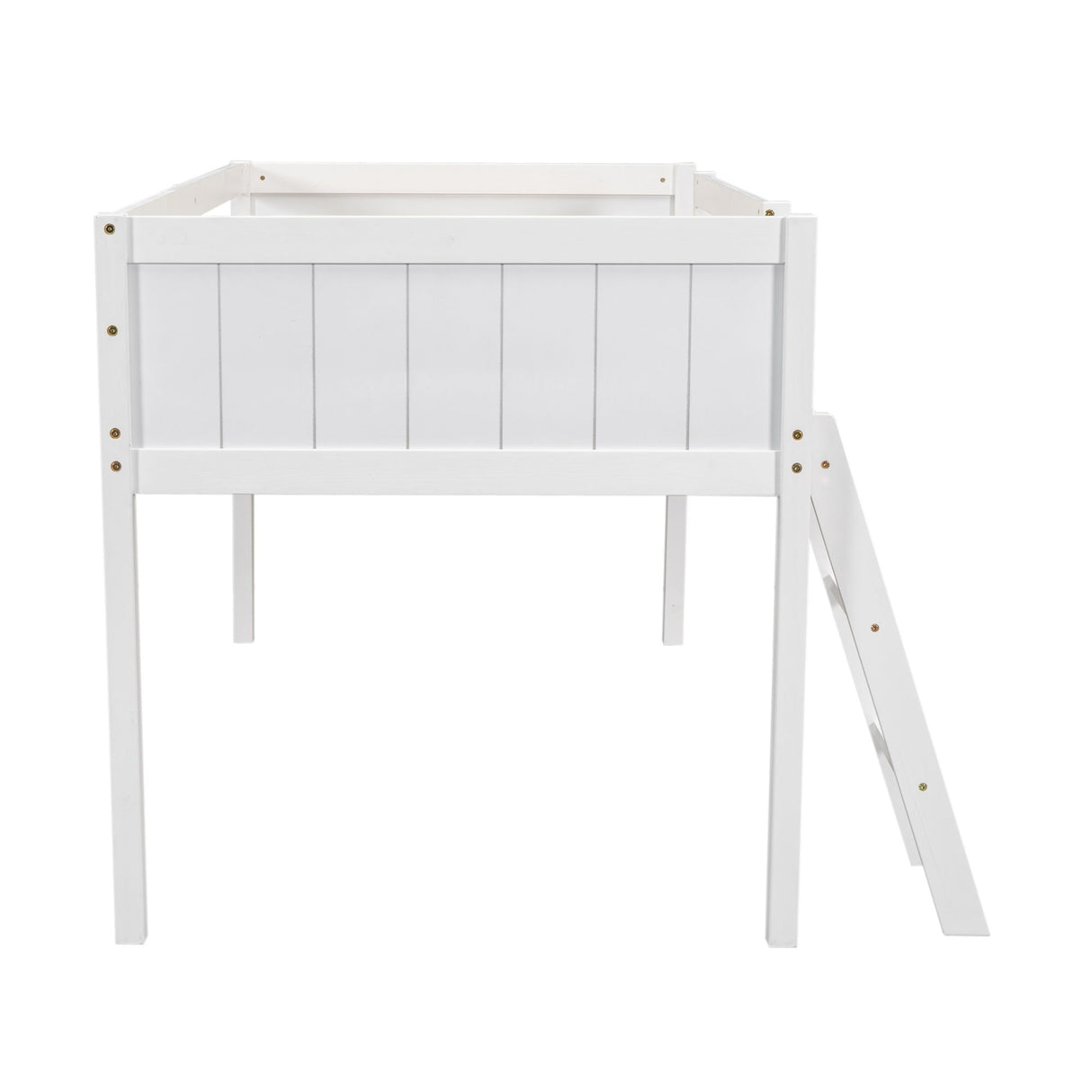 Low Loft Bed With Adjustable Ladder