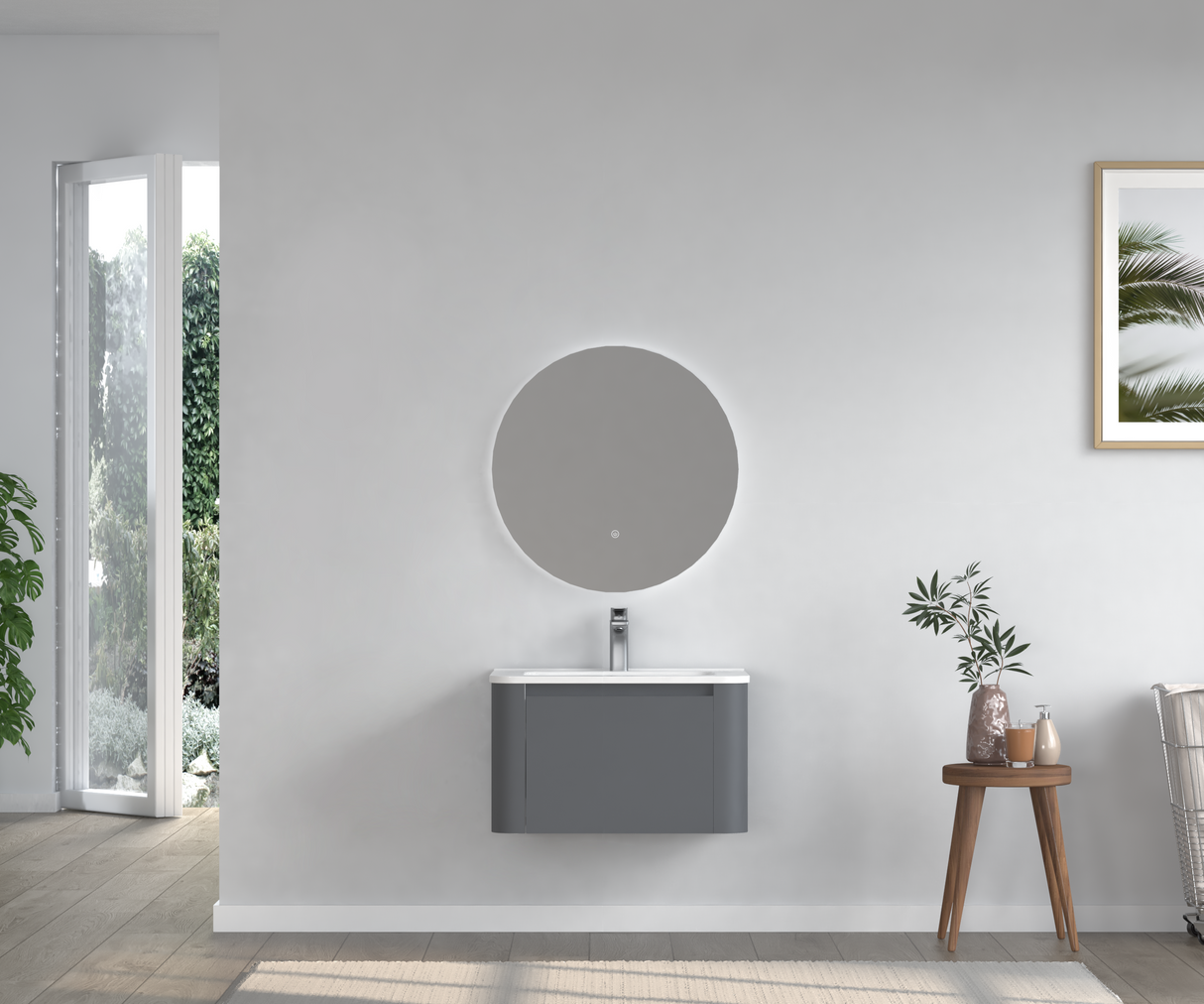 24" Wall-Mounted Bathroom Vanity