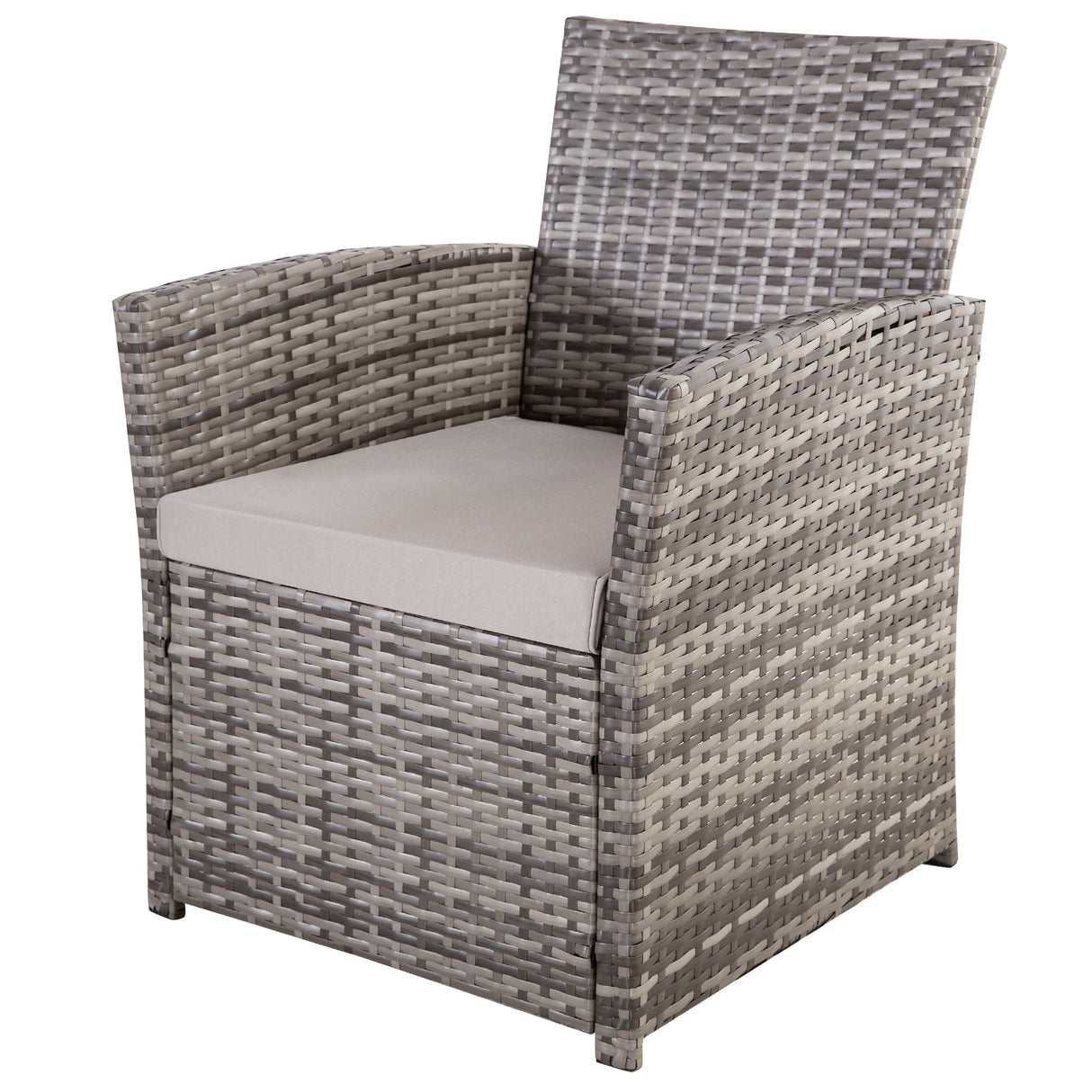 4 Piece All-Weather Rattan Outdoor Sectional Set with Cushions