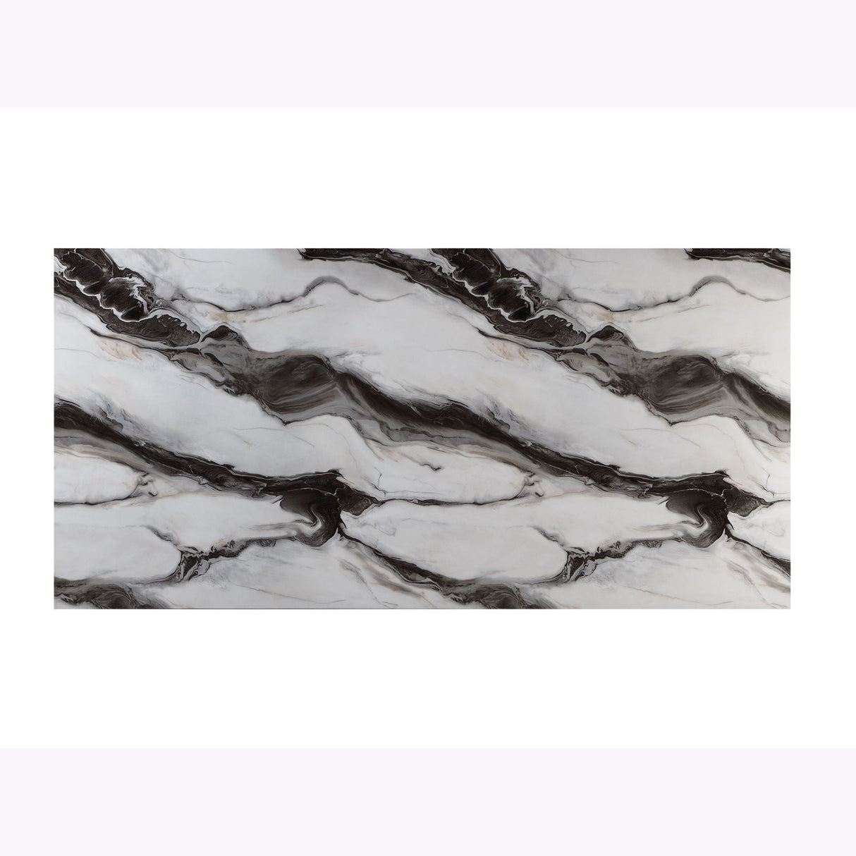 Stacey - Buffet With Storage Drawers And Marble Detailing - Black / Marble