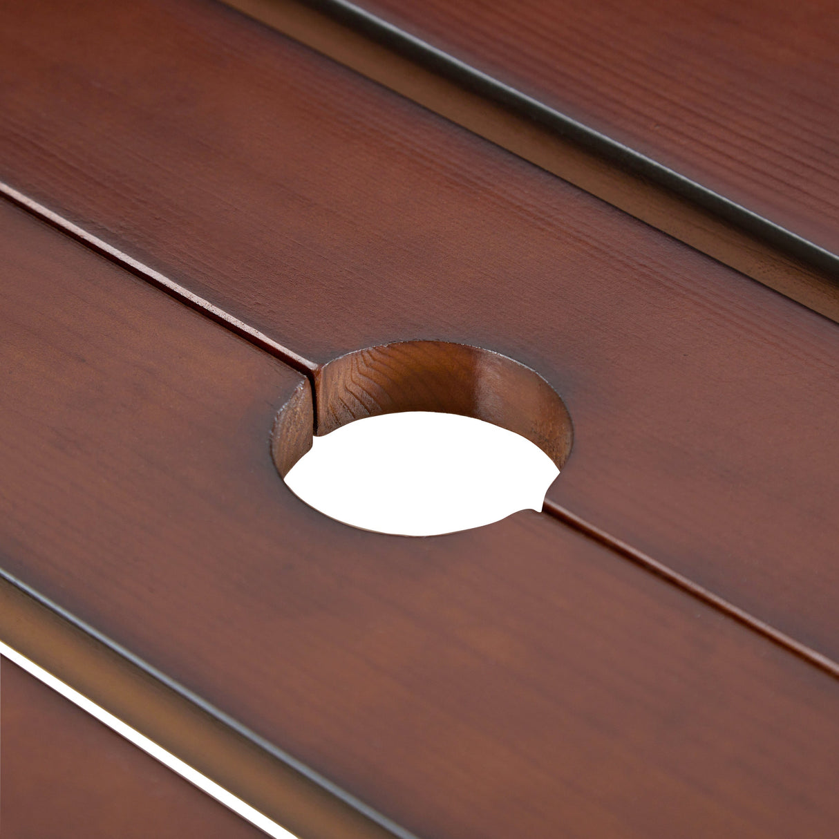 Outdoor 8 Person Round Picnic Table with Built-in Benches and Umbrella Hole